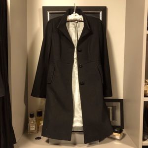 J. Crew Factory black wool coat